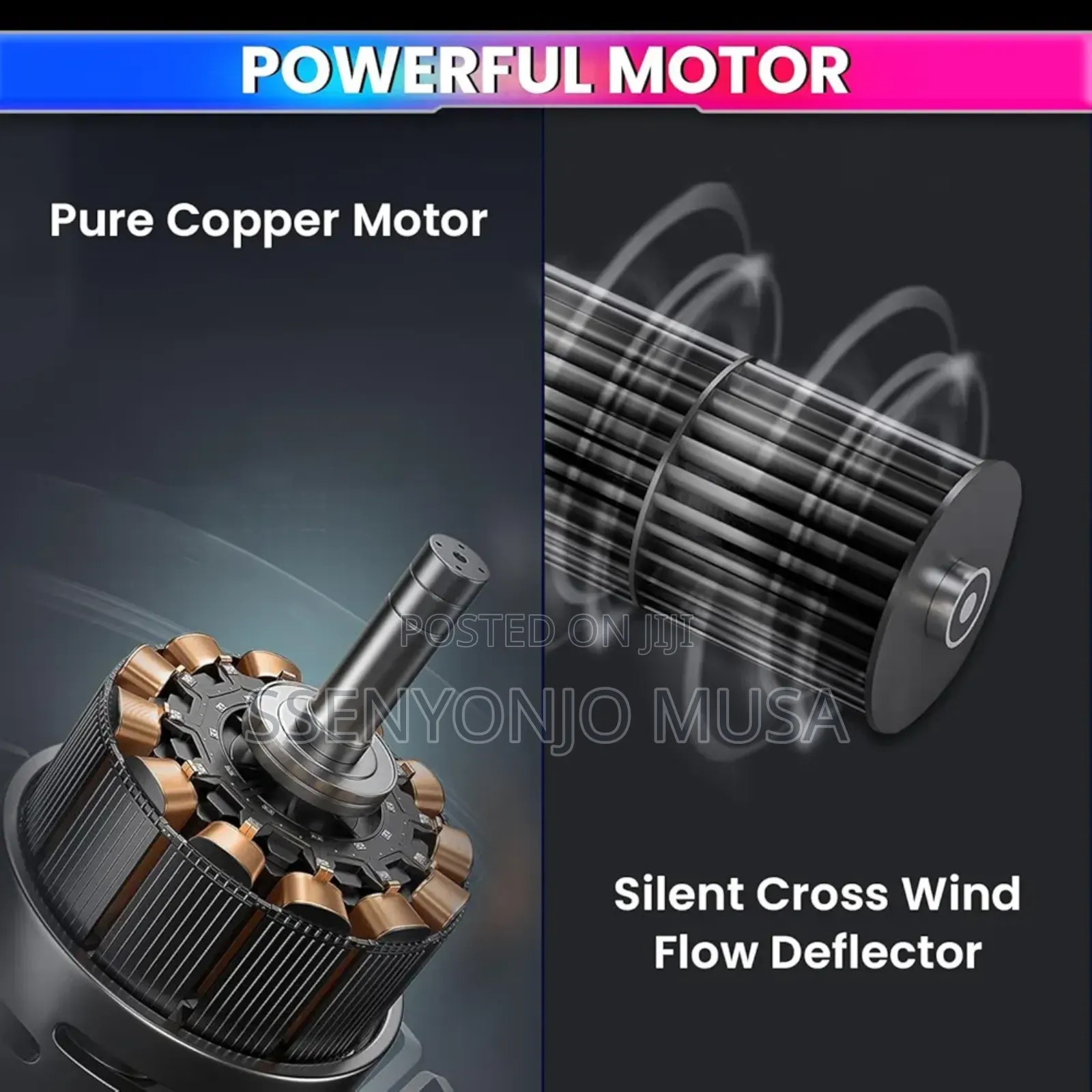 Modern Led Bladeless Ceiling Fan With Remote Control – Silent Ac Motor