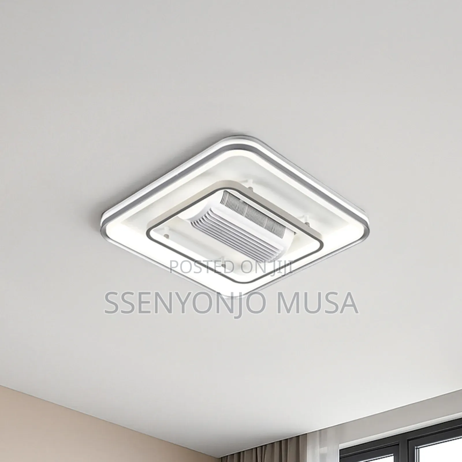 Modern Led Bladeless Ceiling Fan With Remote Control – Silent Ac Motor