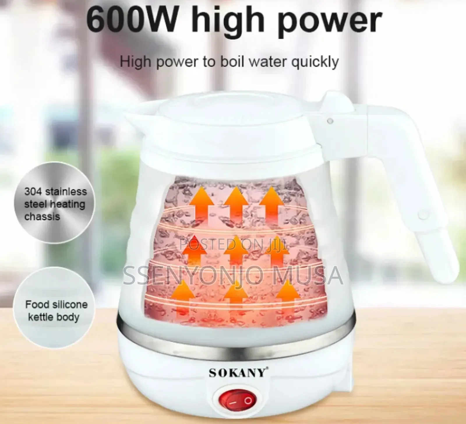 Portable Folding Traveling Kettle Electric - 0.7l Collapsible Silicone