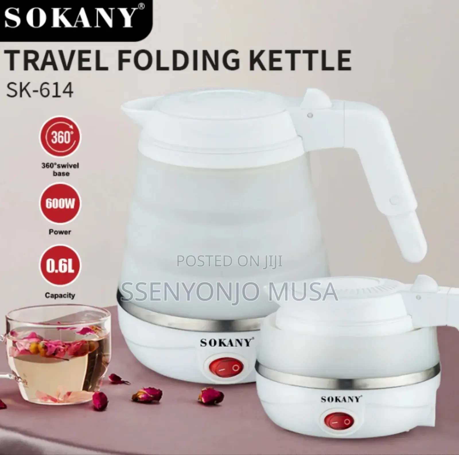 Portable Folding Traveling Kettle Electric - 0.7l Collapsible Silicone