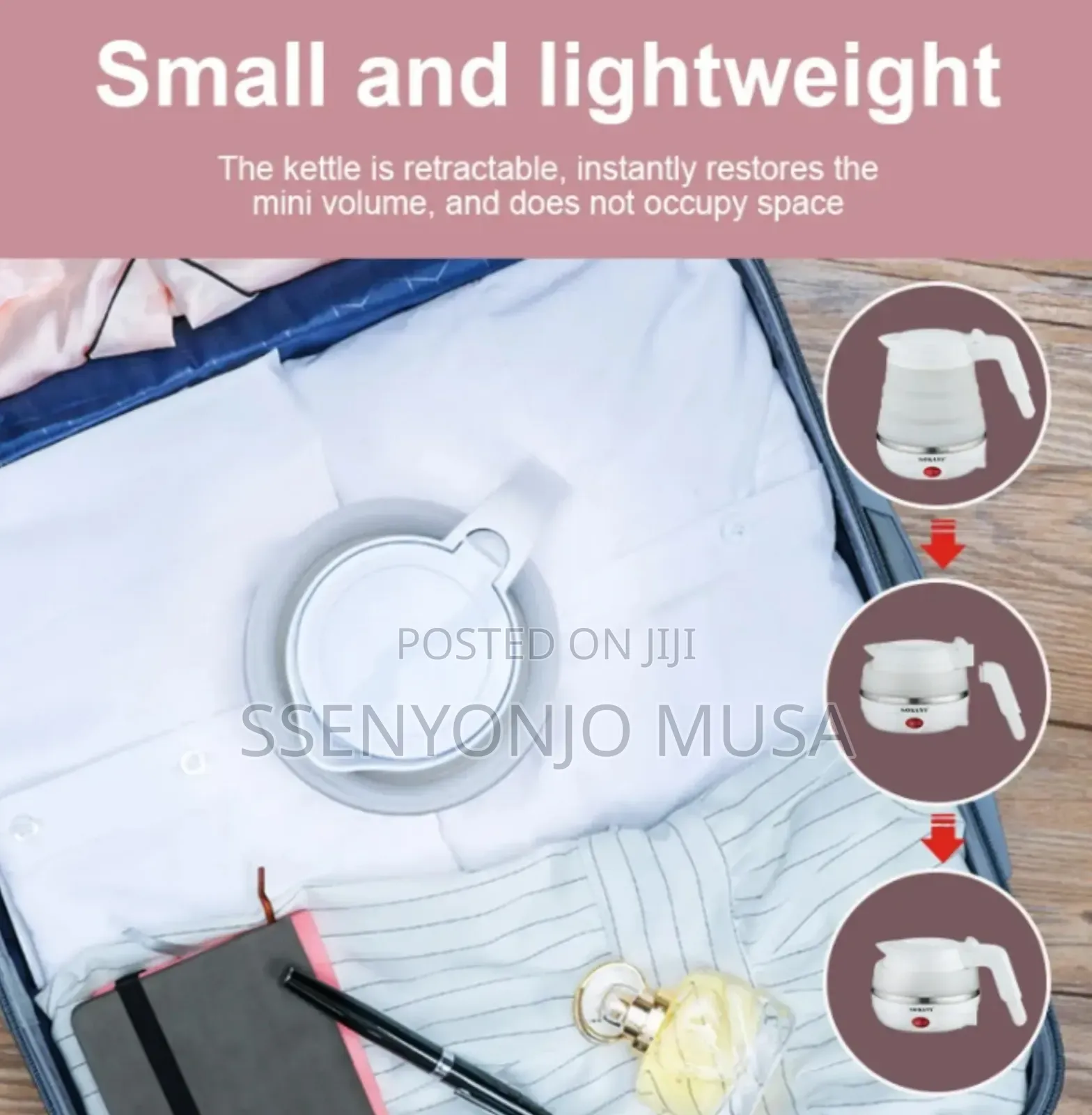 Portable Folding Traveling Kettle Electric - 0.7l Collapsible Silicone