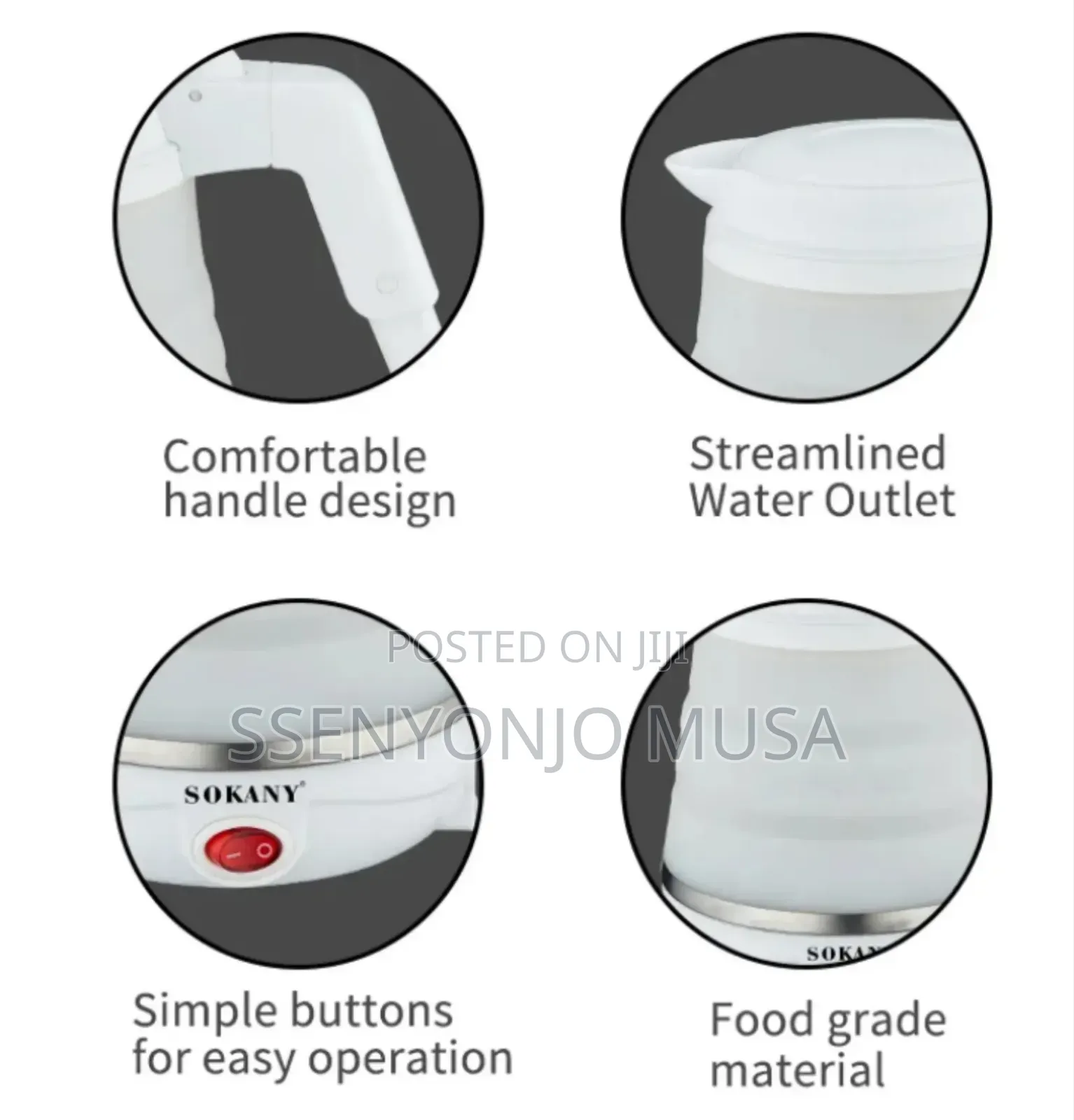 Portable Folding Traveling Kettle Electric - 0.7l Collapsible Silicone