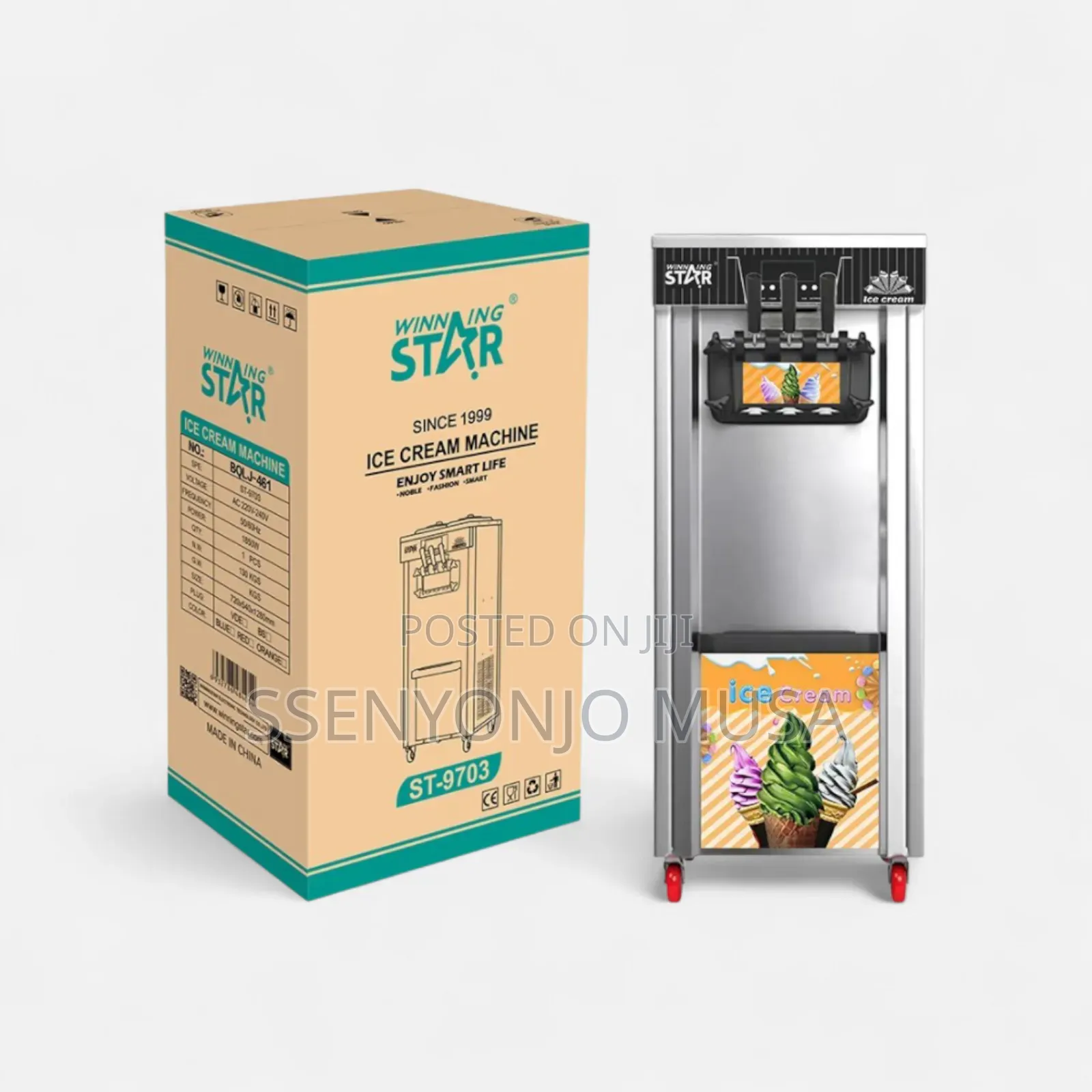 Winning Star Commercial Soft Ice Cream Maker St-9703 1850w Stainless