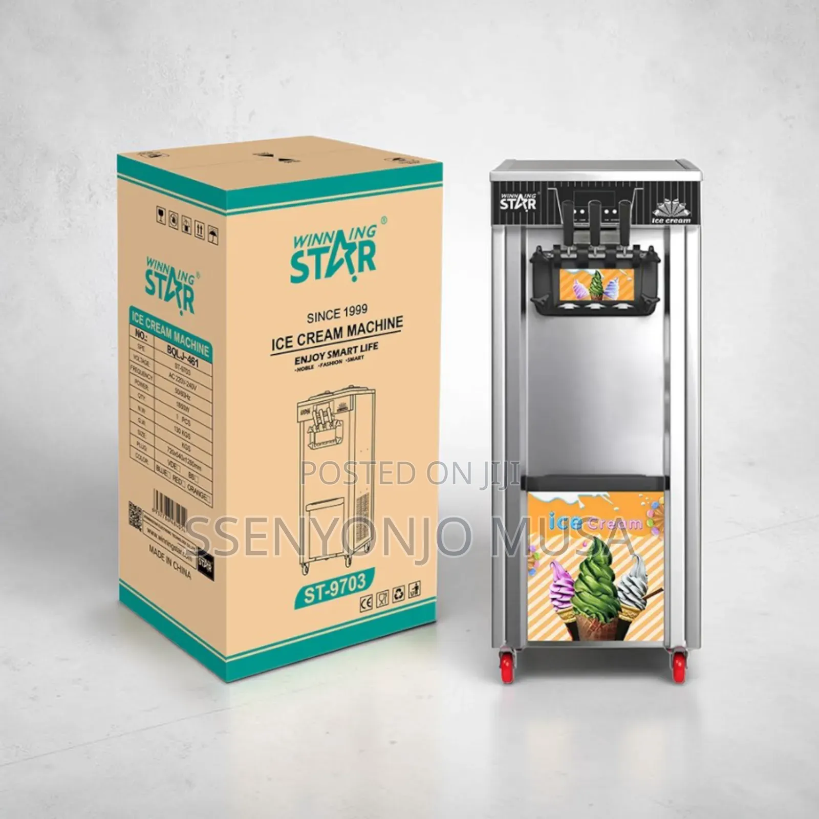 Winning Star Commercial Soft Ice Cream Maker St-9703 1850w Stainless