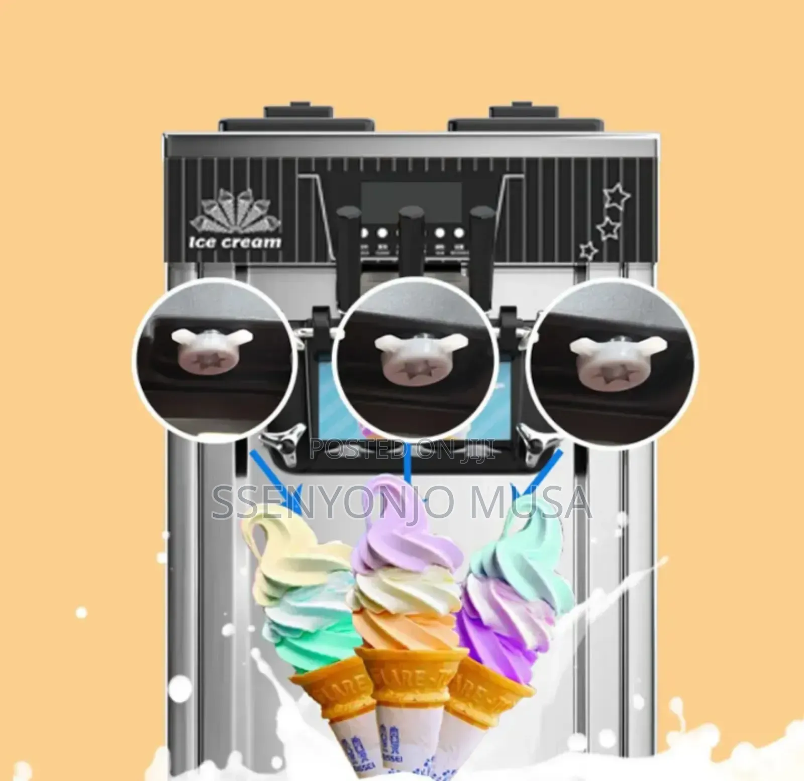 Winning Star Commercial Soft Ice Cream Maker St-9703 1850w Stainless