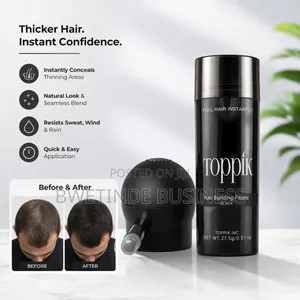 Toppik Hair Building Fibers Black – Instant Hair Thickening Solution
