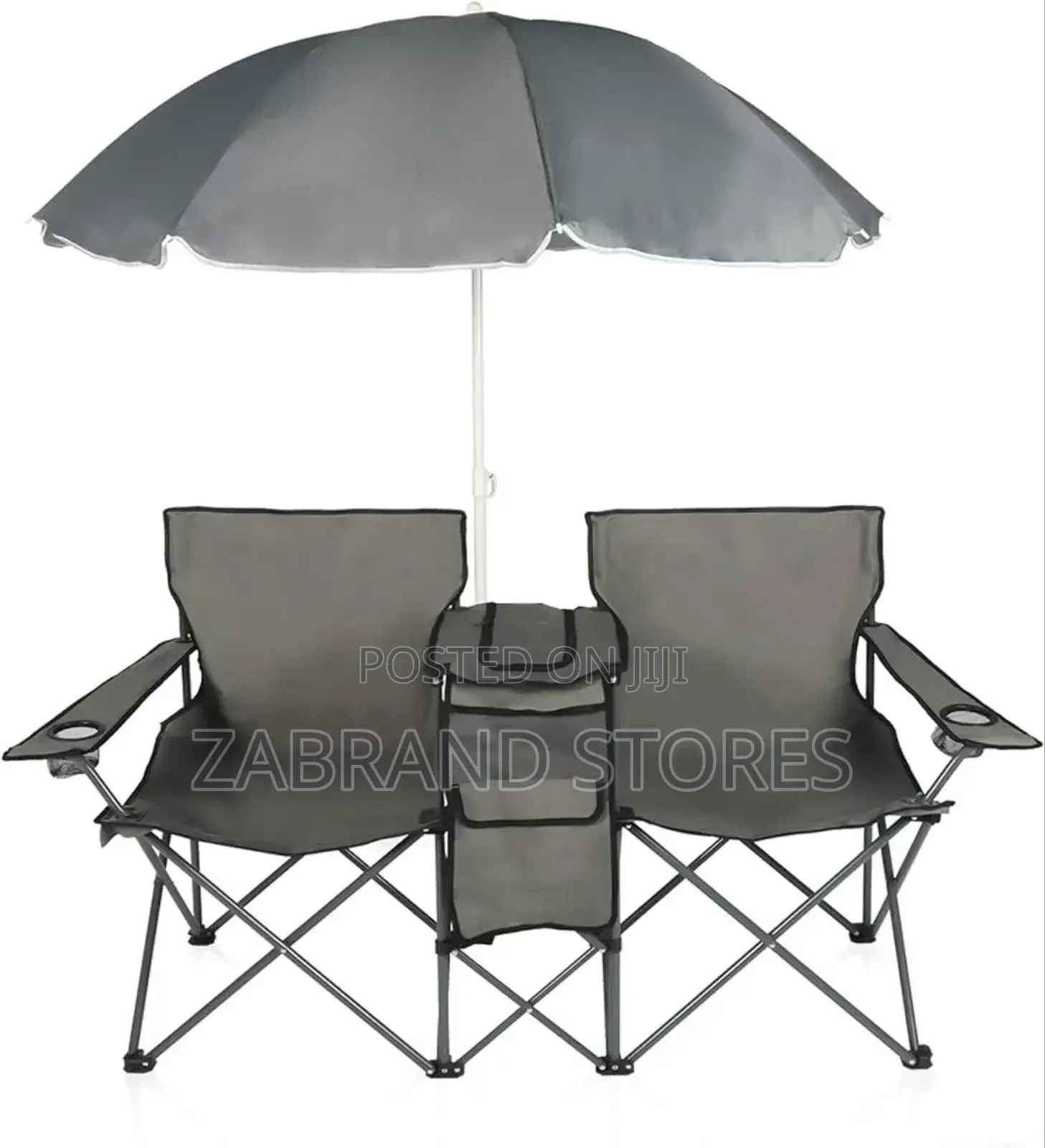 Foldable Outdoor Double Camping Chair With Umbrella