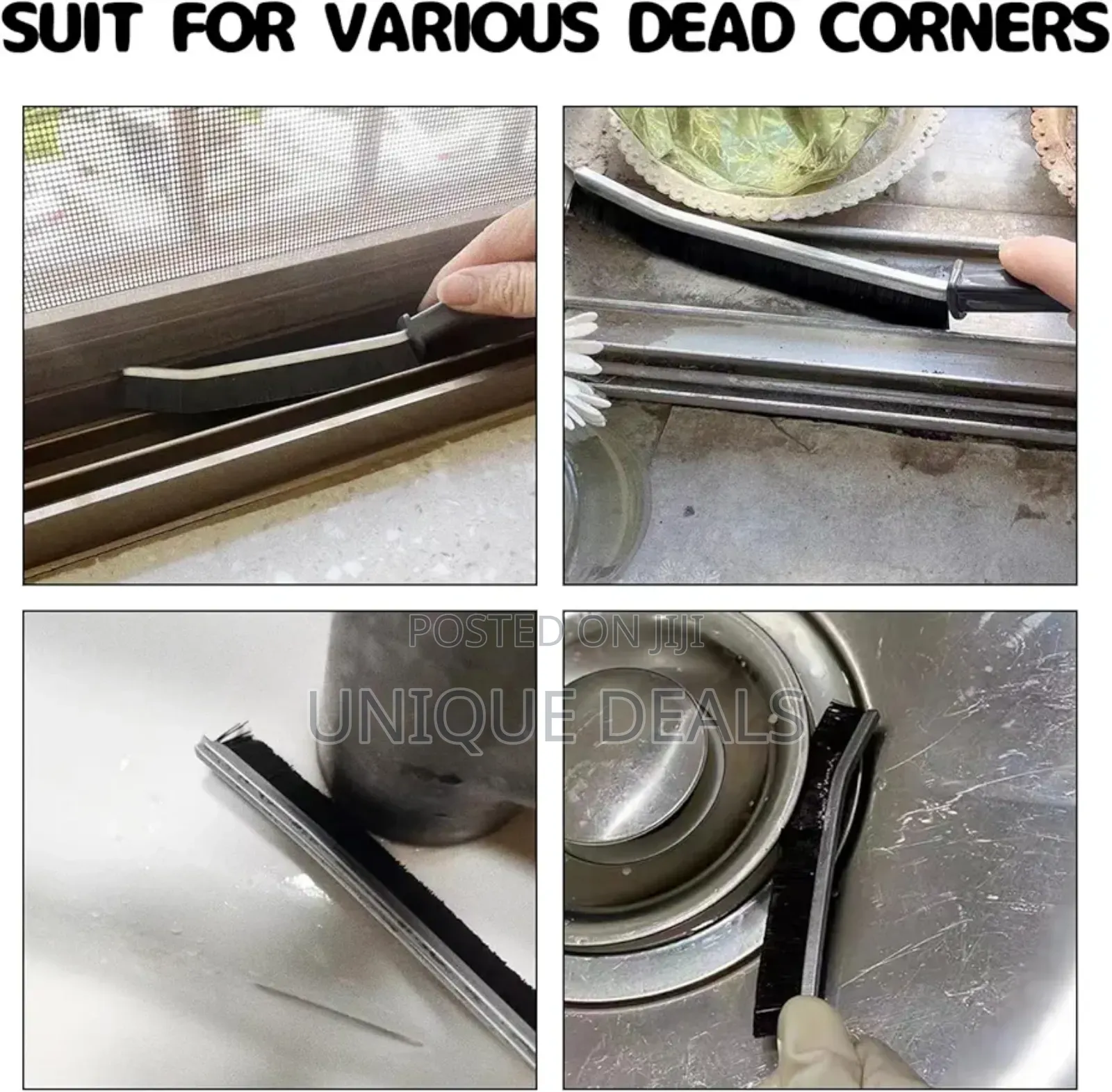 Crevice Cleaning Brush Set - Hard-Bristled Tool for Dead Corners