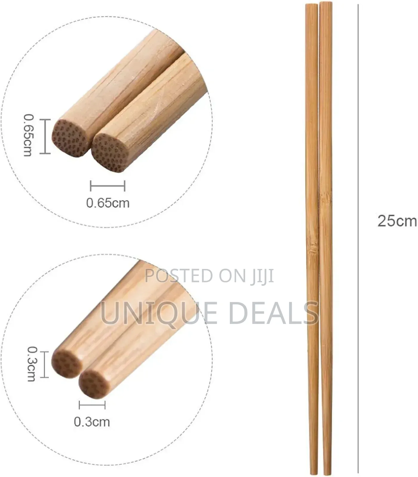 5 Pair Bamboo Chopsticks Reusable Dishwasher Safe Long Chopstick