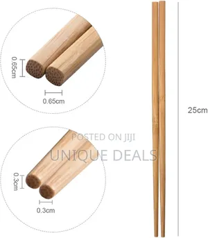 5 Pair Bamboo Chopsticks Reusable Dishwasher Safe Long Chopstick