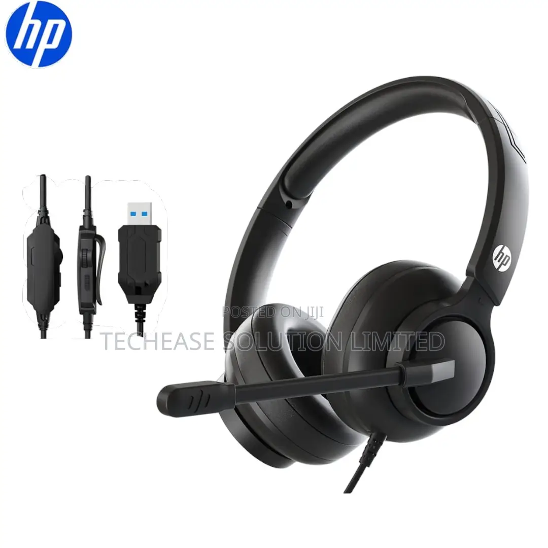 Hp Dhe-8009 Wired Headset With Microphone – With Noise-Cancelling Mic