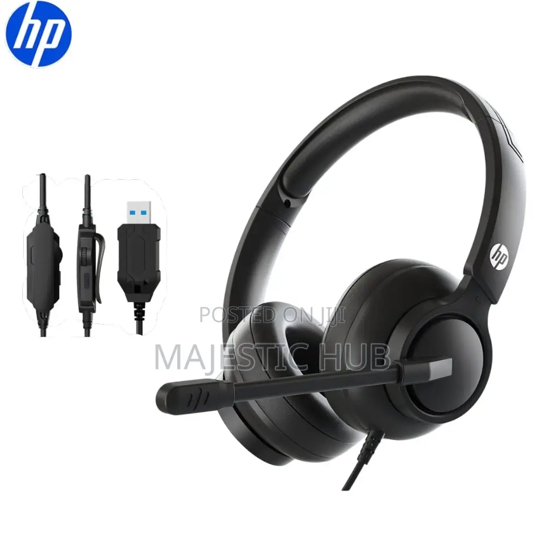 Hp Dhe-8009 Wired Headset With Microphone – With Noise-Cancelling Mic