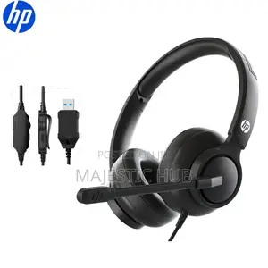 Hp Dhe-8009 Wired Headset With Microphone – With Noise-Cancelling Mic