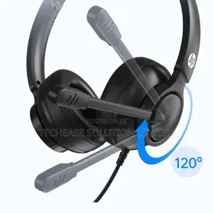 Hp Dhe-8009 Wired Headset With Microphone – With Noise-Cancelling Mic
