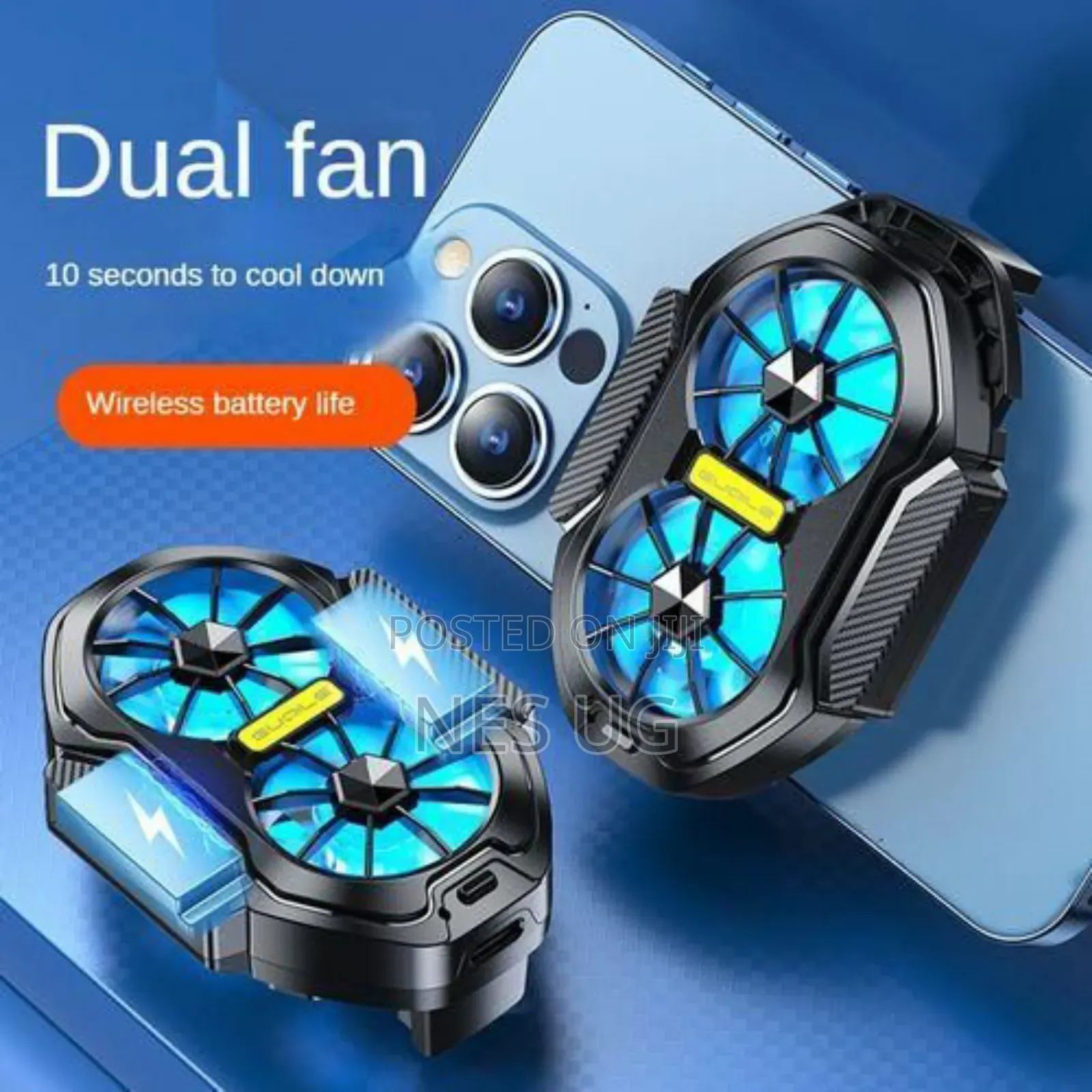 Dual Fan Mobile Phone Cooler Phone Cooling Radiator