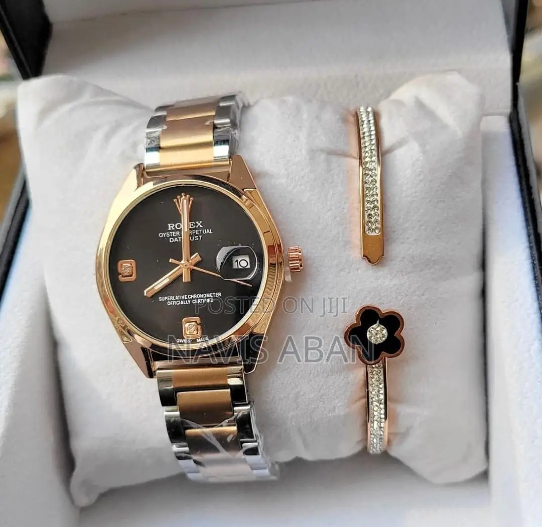 Rolex Lady’S Watch With Afree Bangle