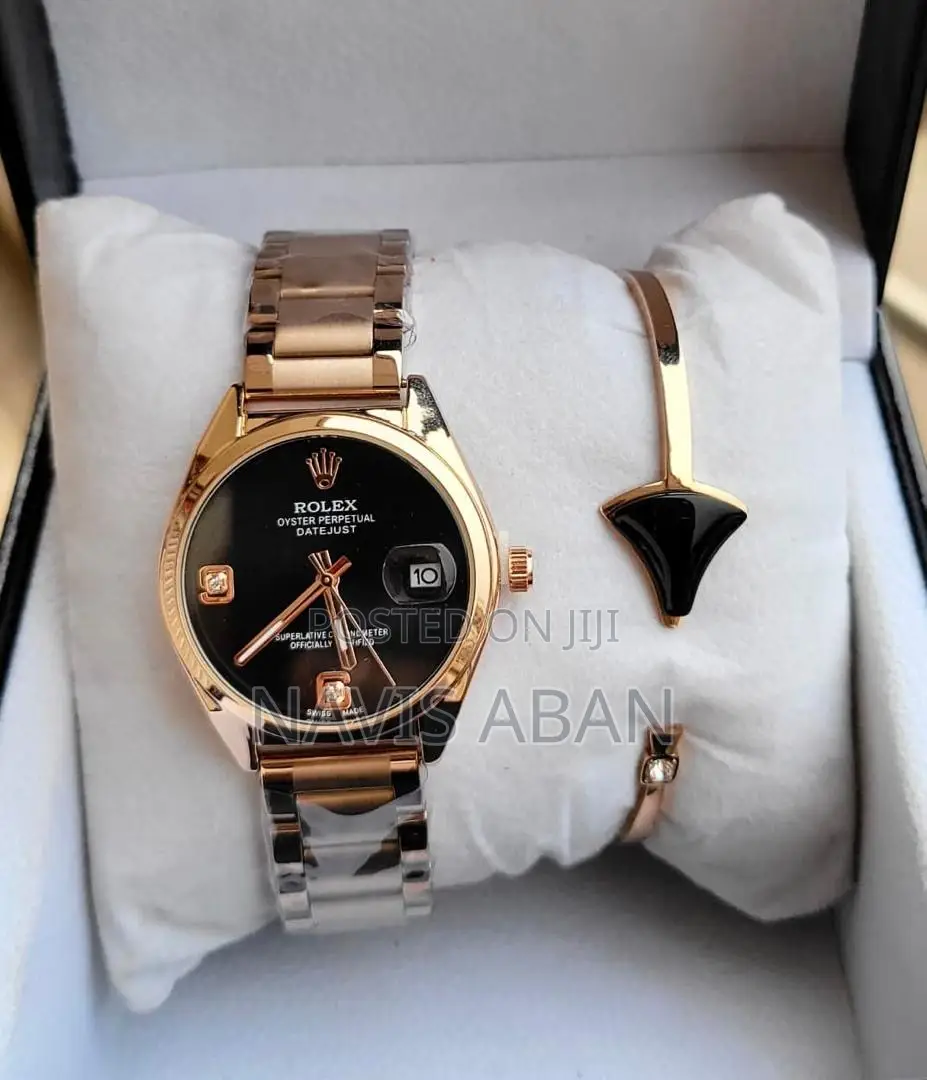 Rolex Lady’S Watch With Afree Bangle