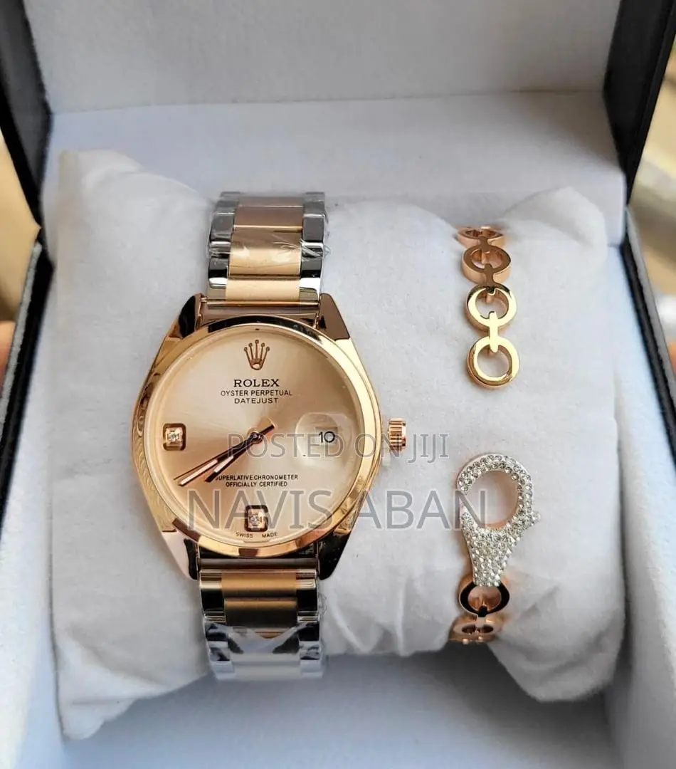 Rolex Lady’S Watch With Afree Bangle