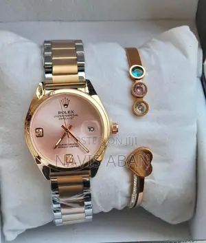 Rolex Lady’S Watch With Afree Bangle