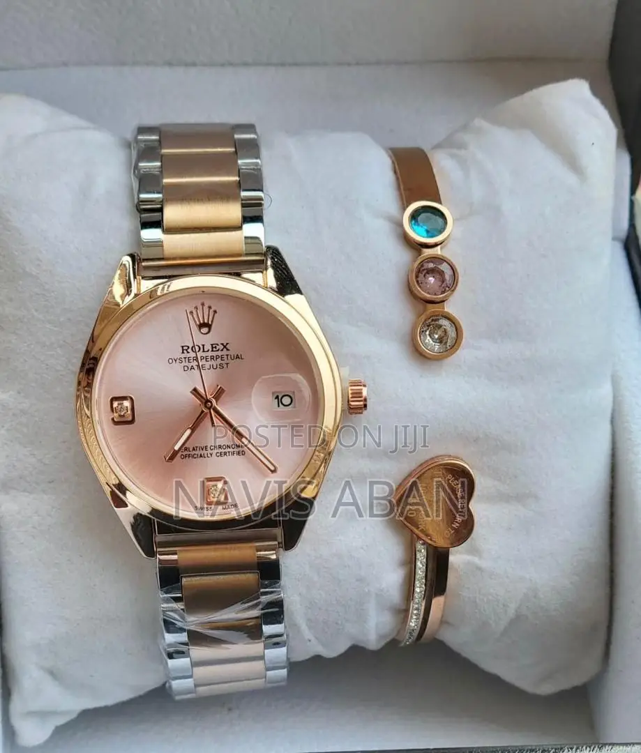 Rolex Lady’S Watch With Afree Bangle
