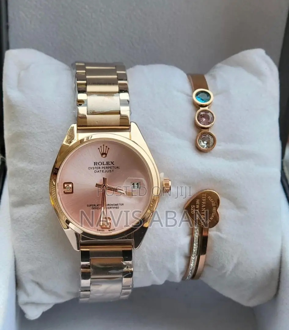 Rolex Lady’S Watch With Afree Bangle