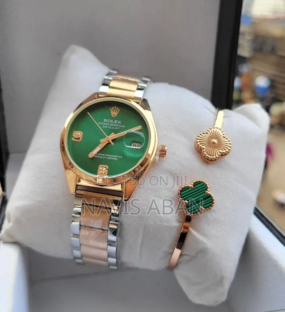 Rolex Lady’S Watch With Afree Bangle