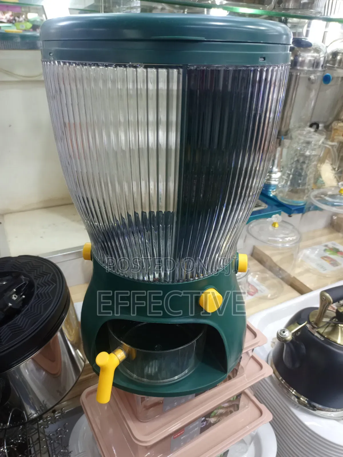 Rotating Cereal and Dry Food Dispenser.