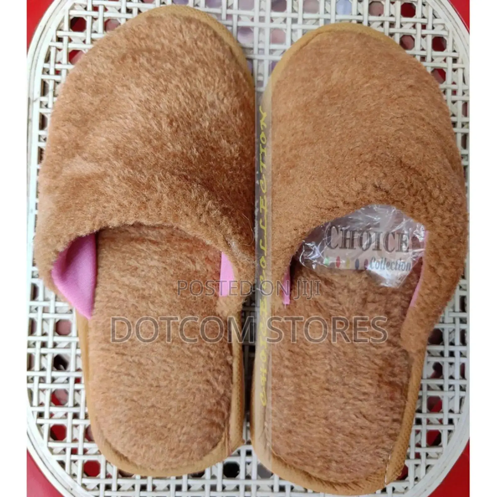 Pair of Soft, Fuzzy Fleece House Slippers