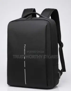 Simple Padded Backpack - Black
