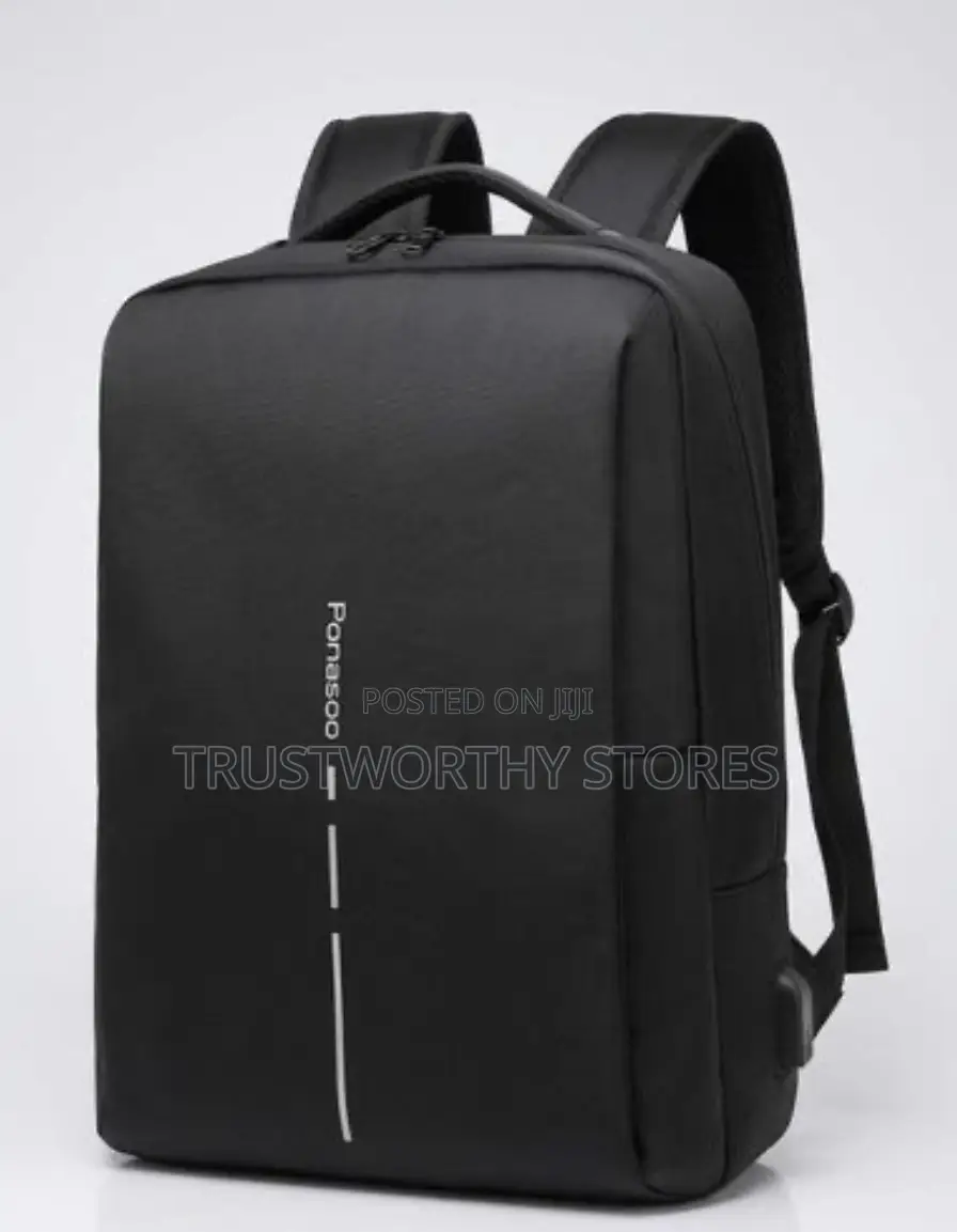 Simple Padded Backpack - Black