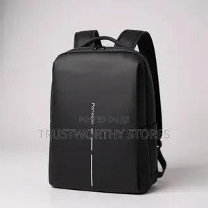 Simple Padded Backpack - Black