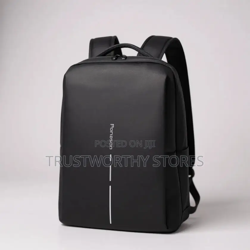 Simple Padded Backpack - Black