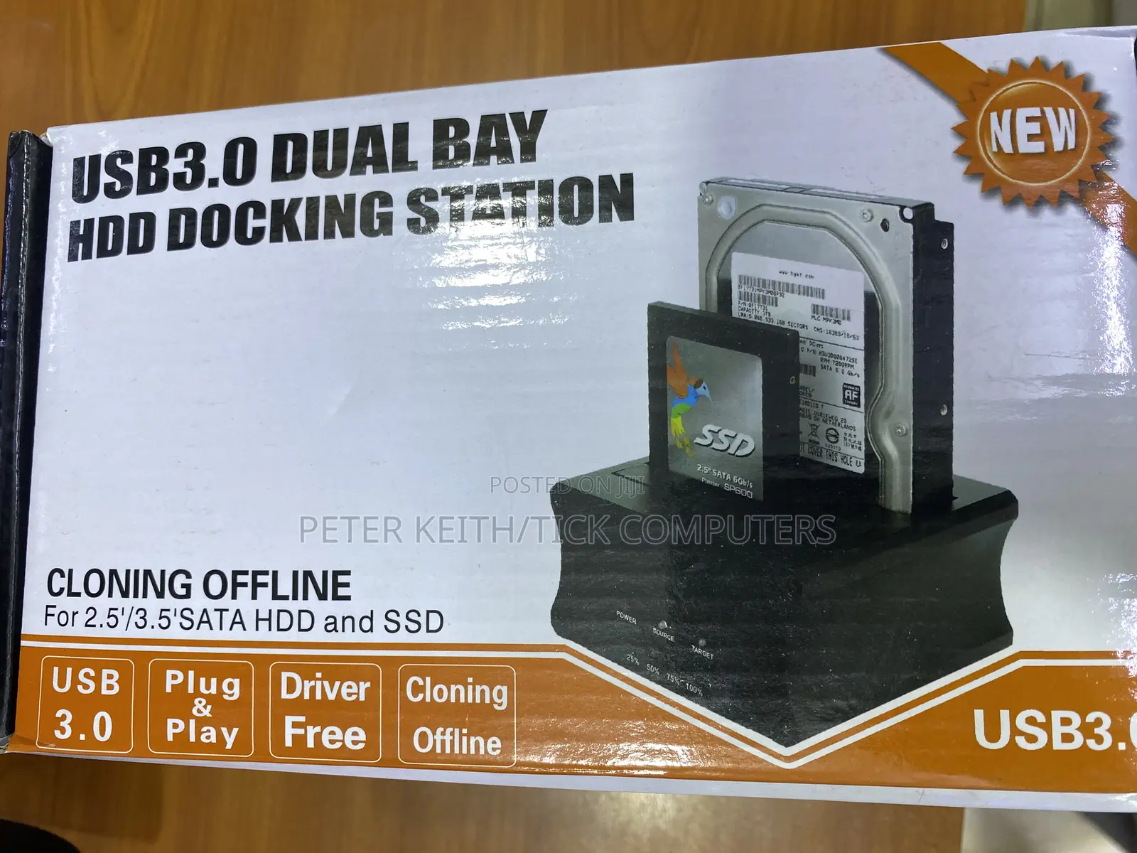 Usb 3.0 Dual Bay HDD Dock Serves as an External Hard Drive Cloner.