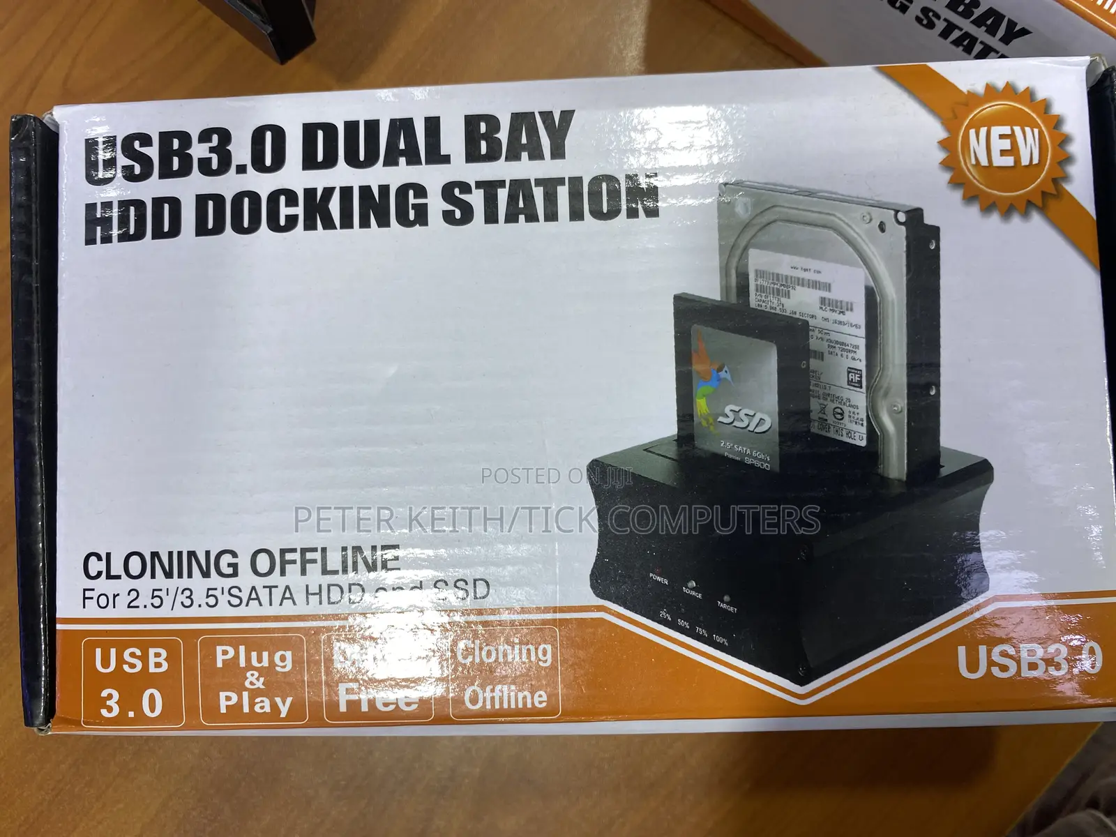 Usb 3.0 Dual Bay HDD Dock Serves as an External Hard Drive Cloner.