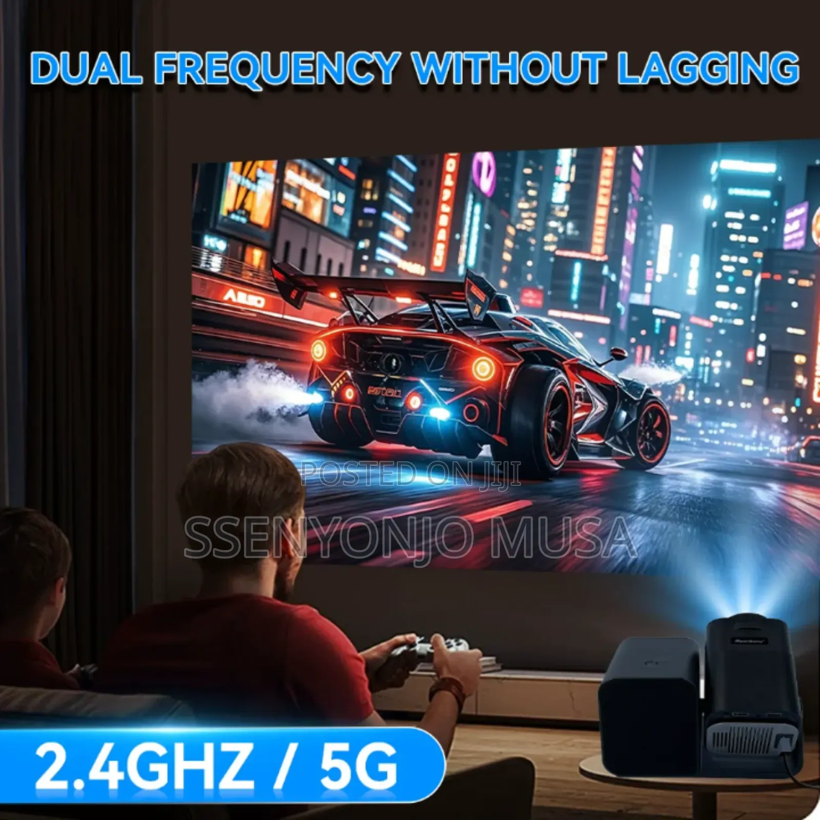 Smartberry Portable Smart Projector Android 11 Wifi With 2 Microphones