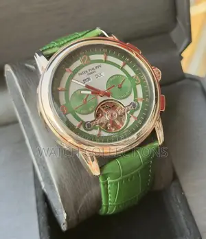Full Calendar Mechanical Leather Mens Patek Watches