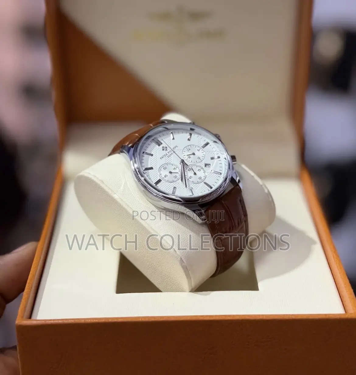 Leather Patek Phillipe Watch With Brown Straps