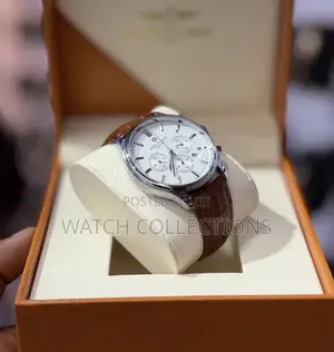 Leather Patek Phillipe Watch With Brown Straps