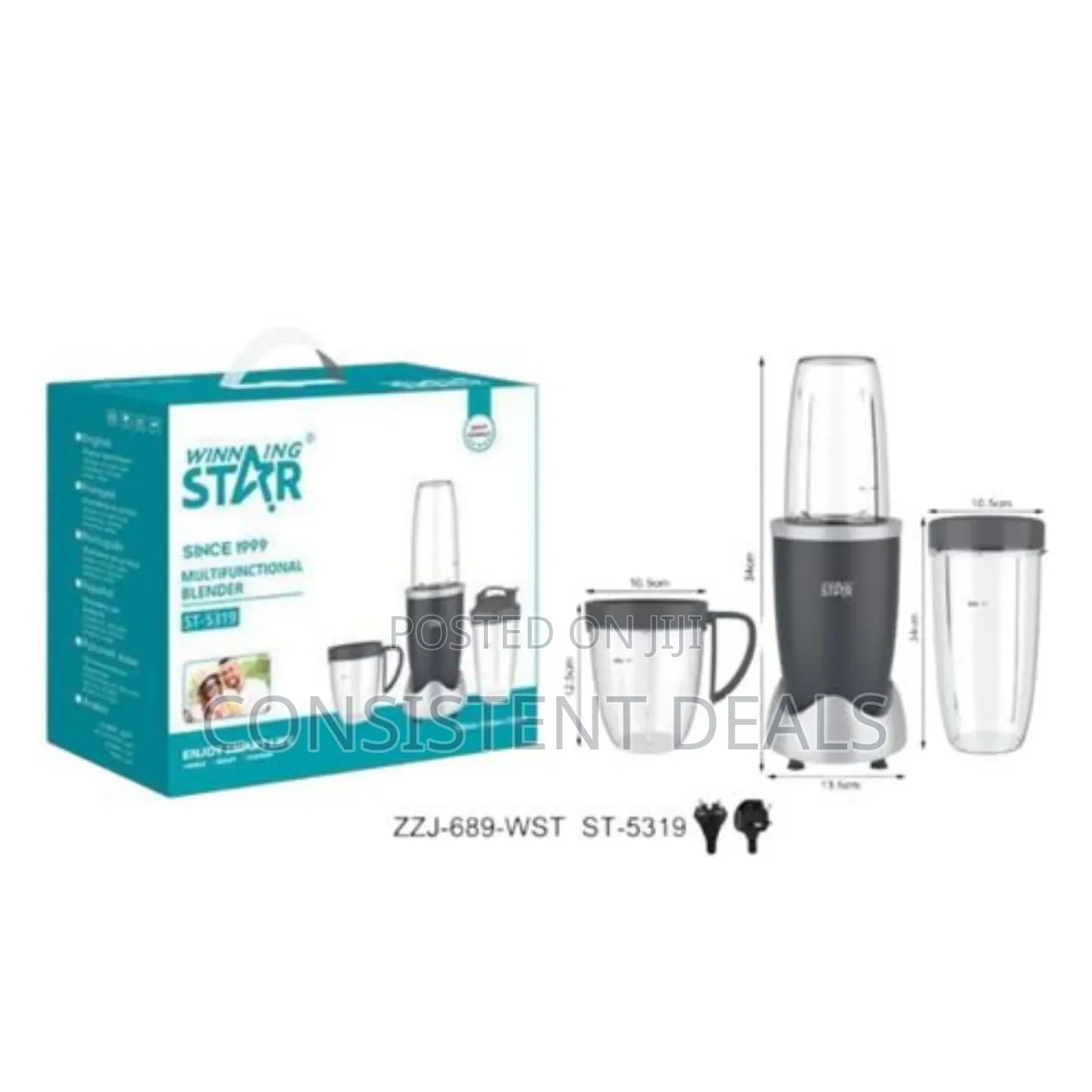 Winning Star St-5319 Multifunctional Blender - Grey