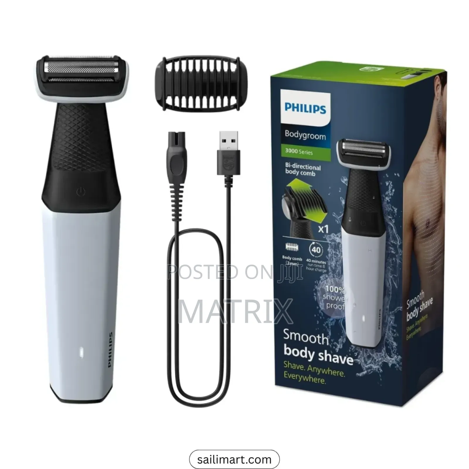 Bodygroom Series 3000 Waterproof Crotch and Body Trimmer Smoother