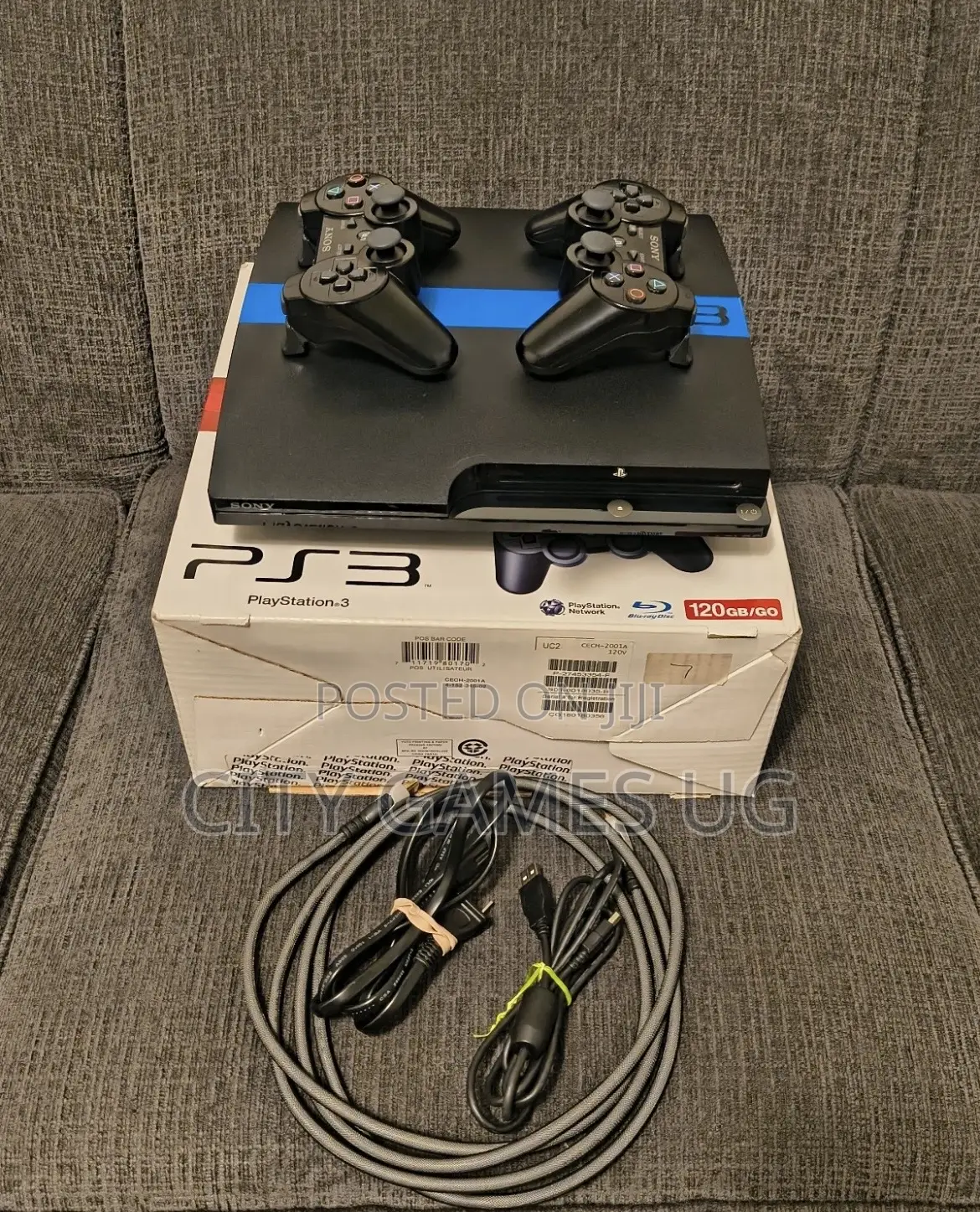 Sony Playstation 3 Slim Console Bundle - 12 Games,2 Controllers,Cables