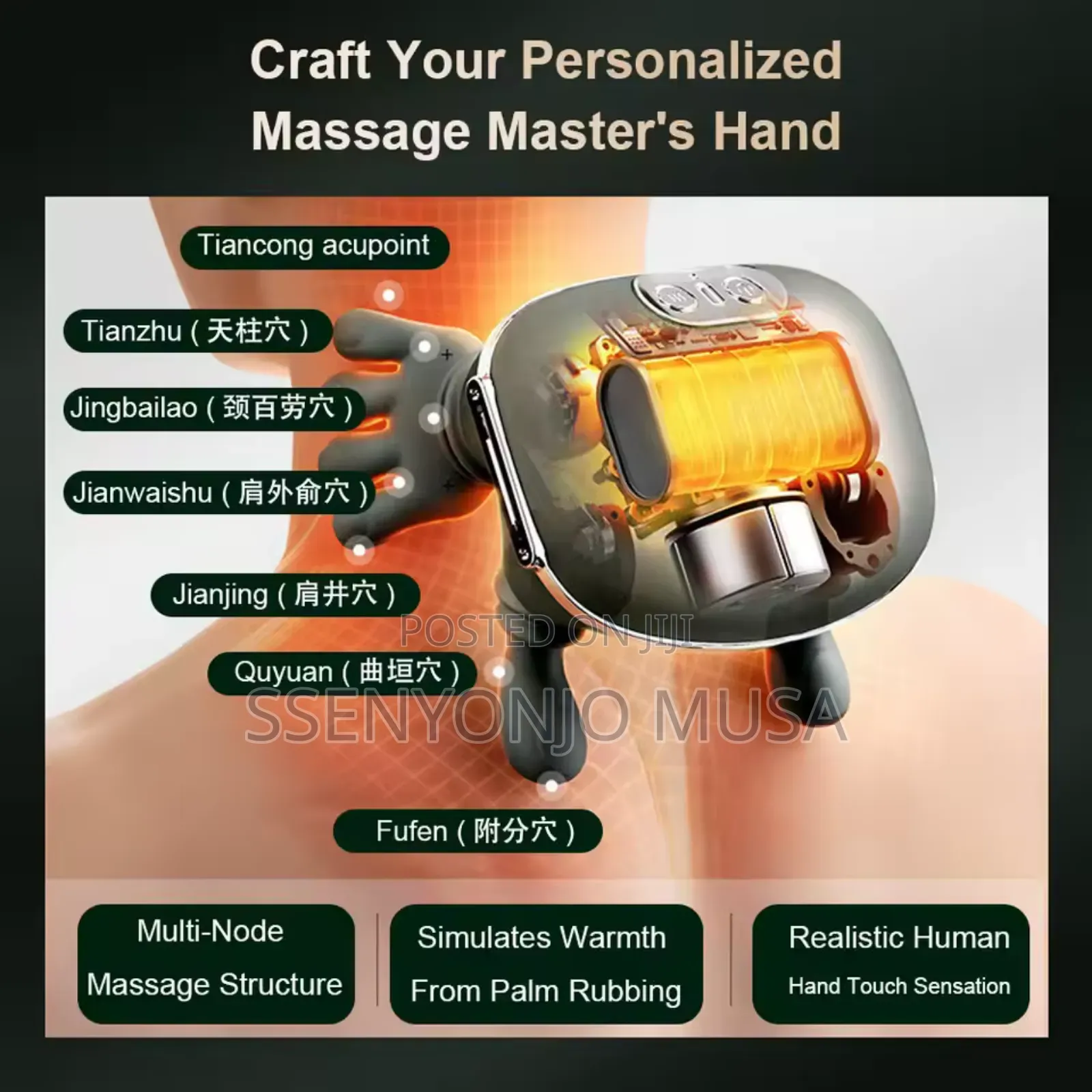 Smart Heated Neck and Shoulder Massager Electric Deep Kneading Pain