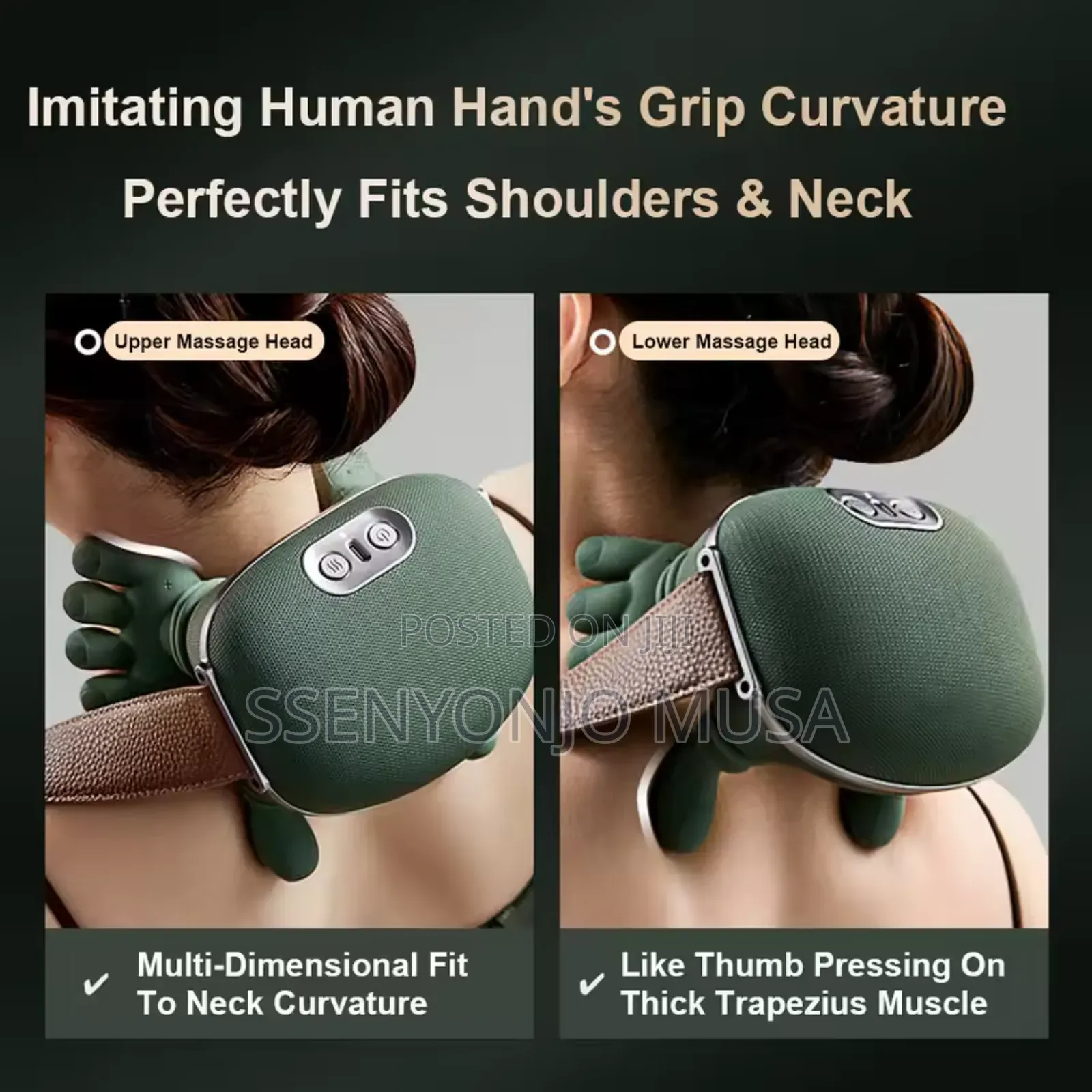 Smart Heated Neck and Shoulder Massager Electric Deep Kneading Pain