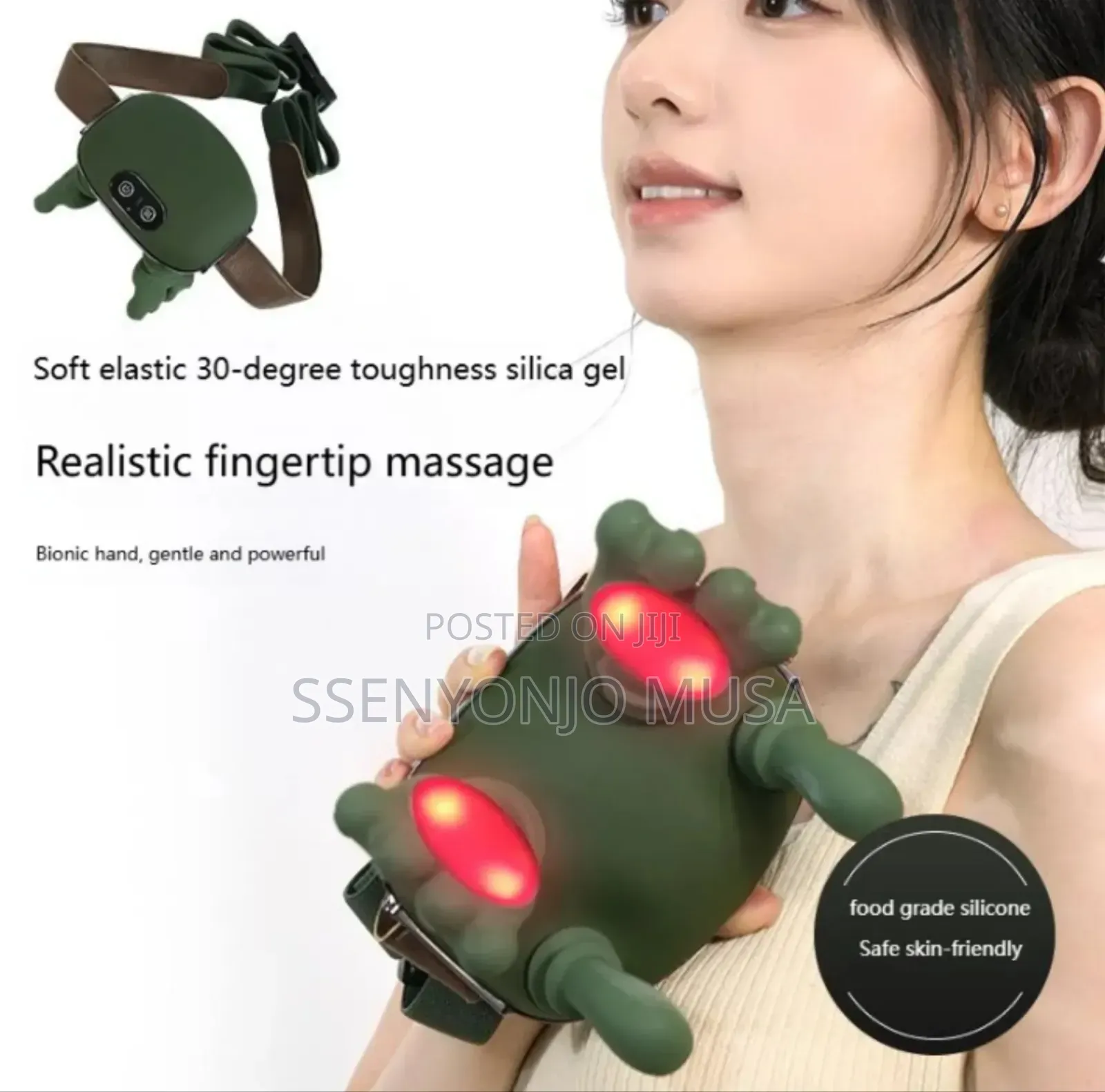 Smart Heated Neck and Shoulder Massager Electric Deep Kneading Pain