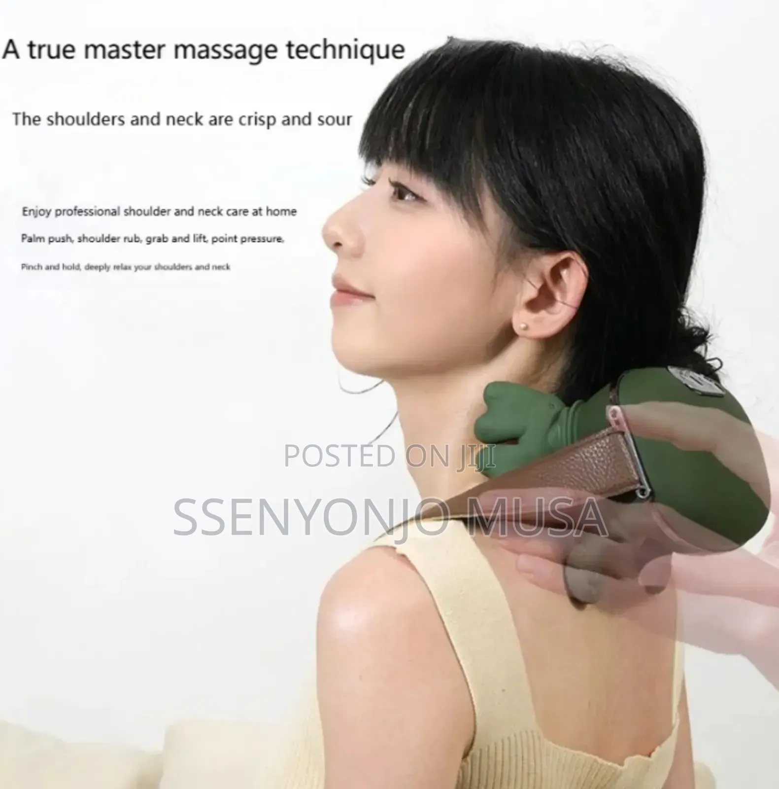Smart Heated Neck and Shoulder Massager Electric Deep Kneading Pain