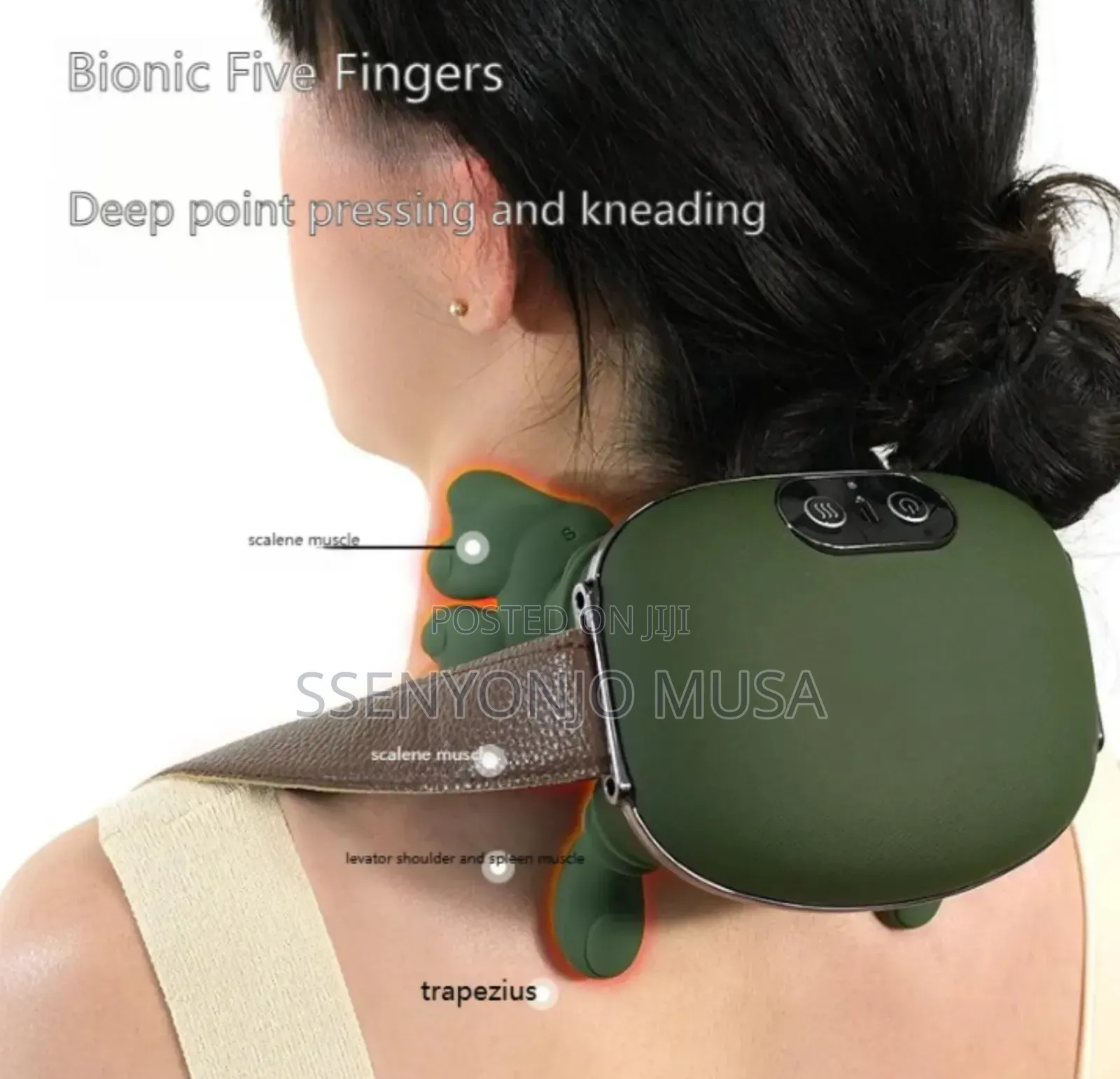Smart Heated Neck and Shoulder Massager Electric Deep Kneading Pain