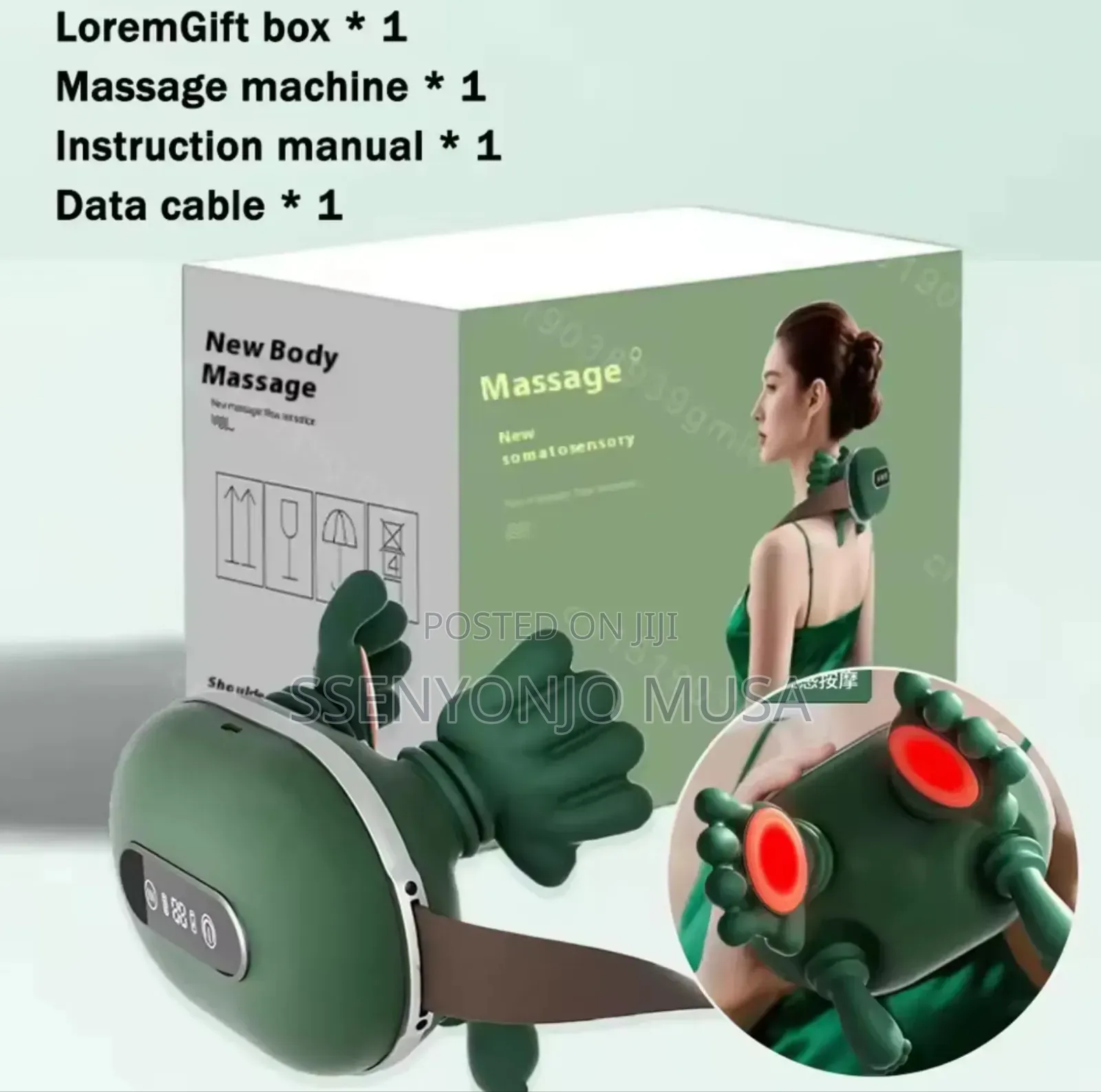 Smart Heated Neck and Shoulder Massager Electric Deep Kneading Pain