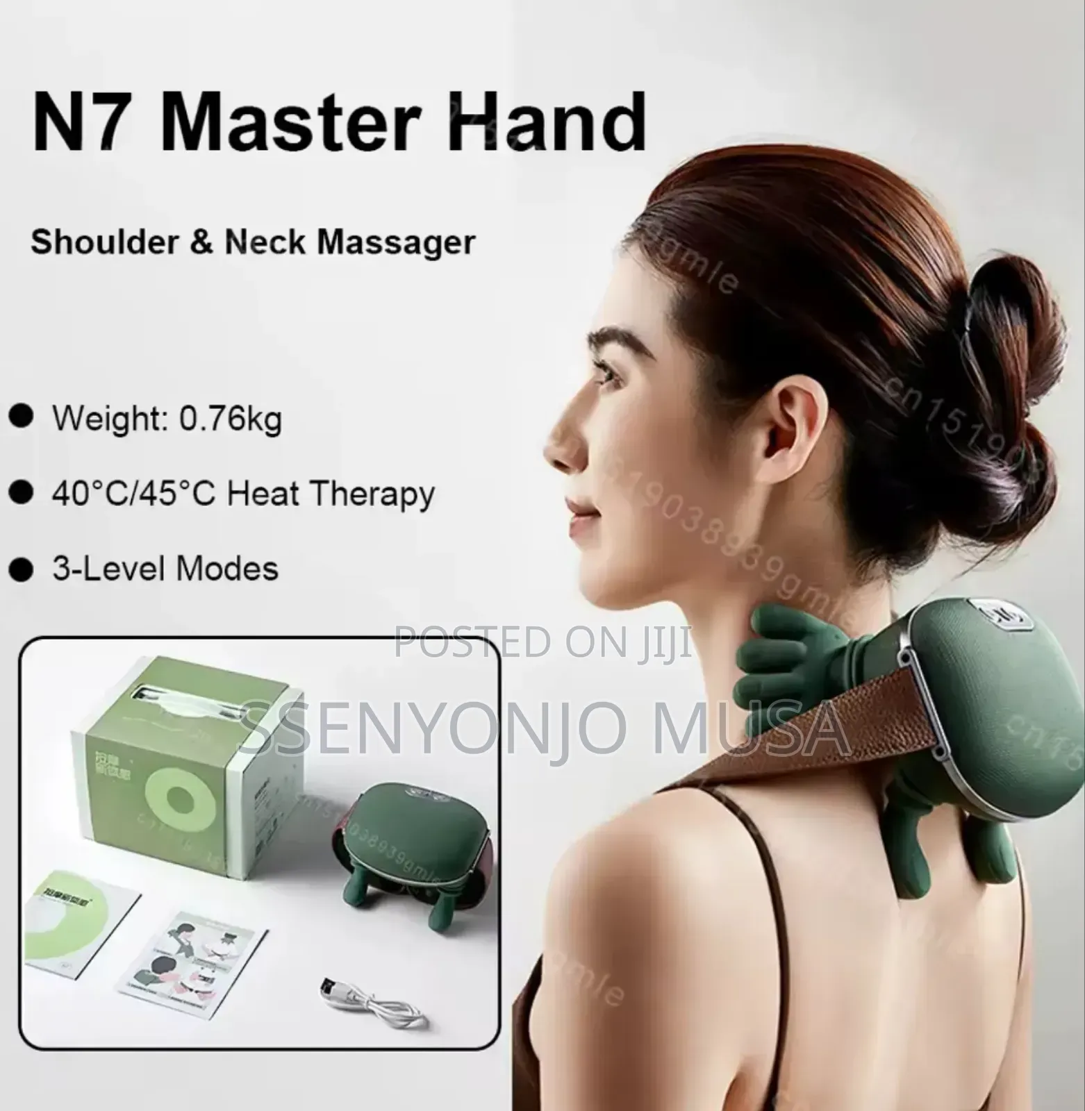 Smart Heated Neck and Shoulder Massager Electric Deep Kneading Pain