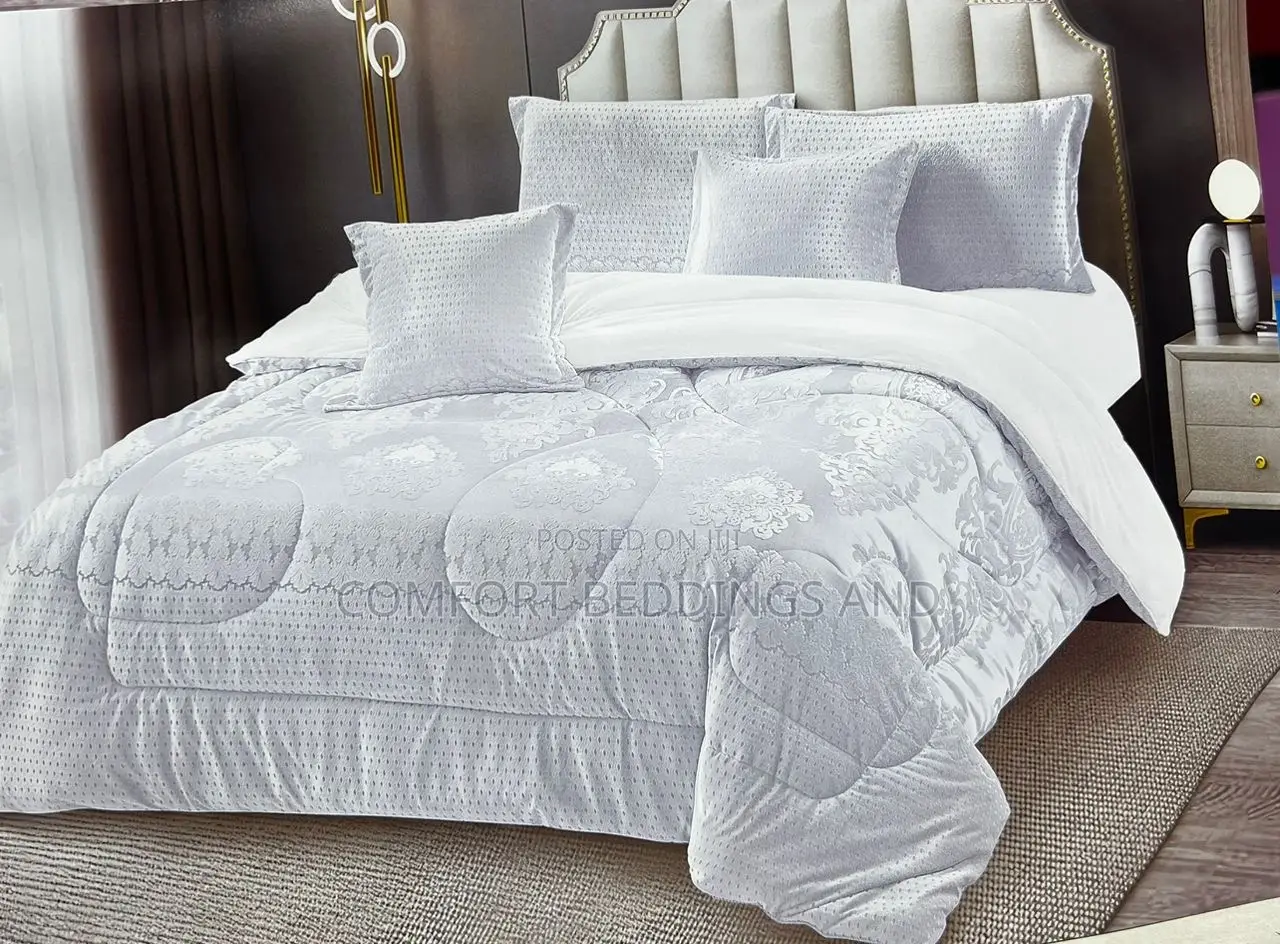 6 Piece Elegant Bedcover White