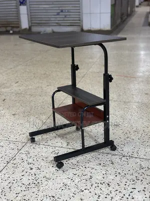 Adjustable Laptop or Reading Table With Shelves and Wheels